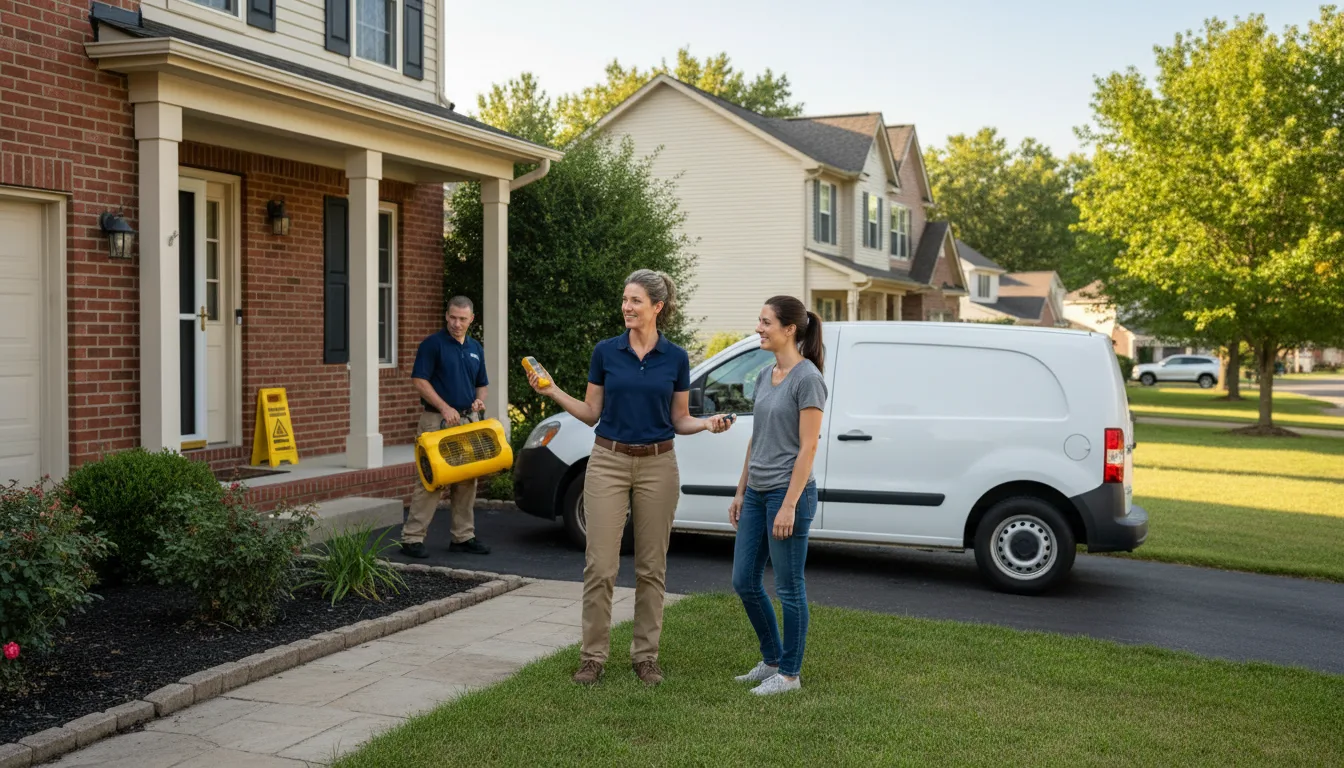 Residential water damage restoration in Moran, TX